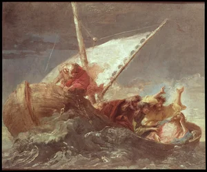 Cristo en el lago de Tiberíades